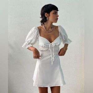 “Magnolia” white baby doll dress by Eggie, XS